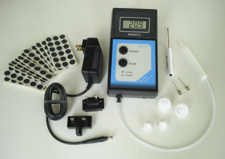 Máy đo n&ocirc;̀ng đ&ocirc;̣ Oxy trong sản ph&acirc;̉m đ&oacute;ng g&oacute;i model 901
